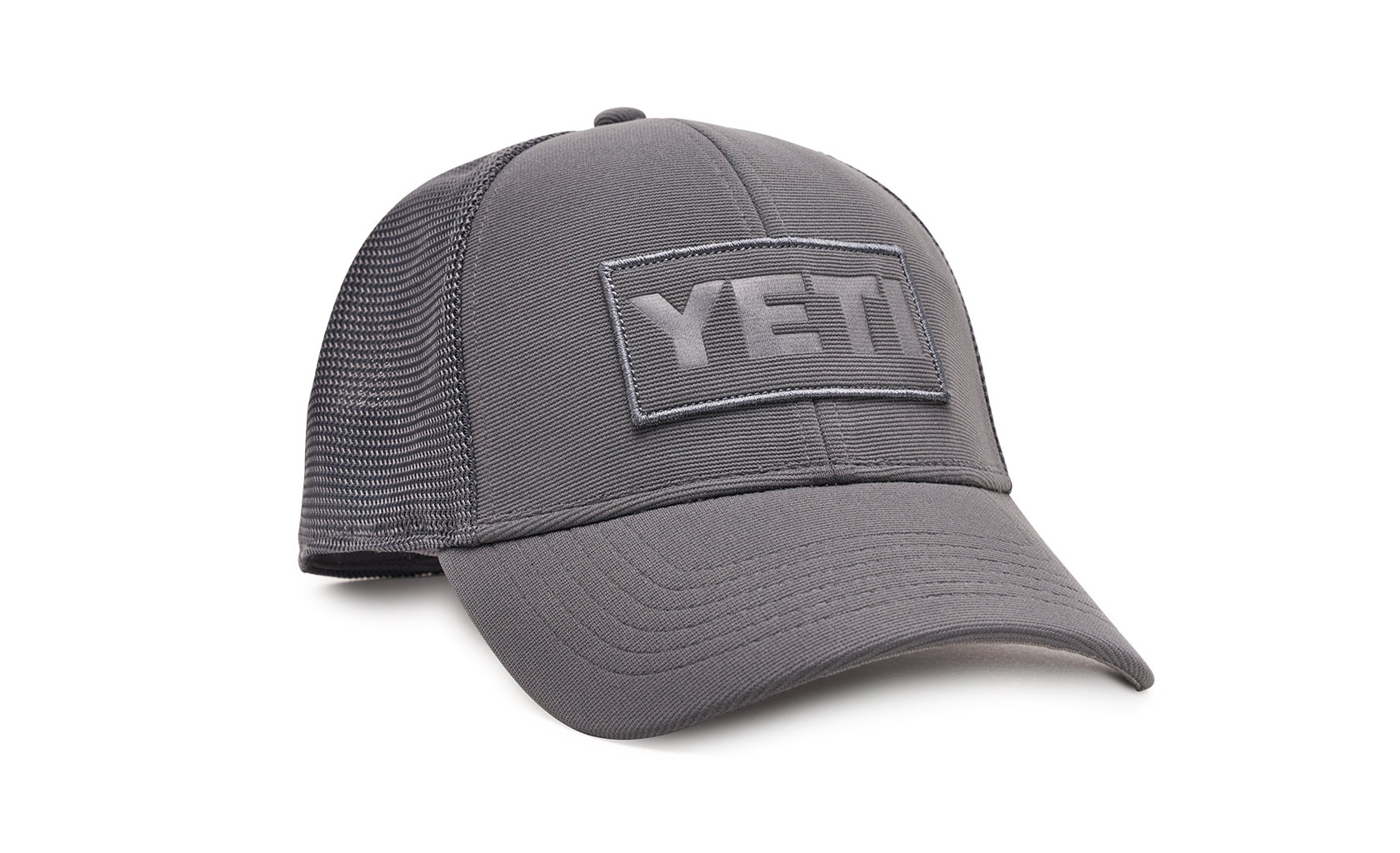 YETI / Mid-Pro Logo Badge Trucker Hat - King Crab Orange / White